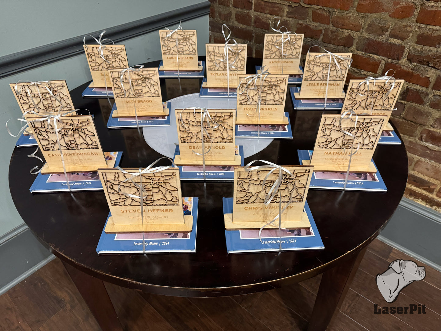 Personalized City Map Award | 2 Layers Roadways and Waterways of City Town County