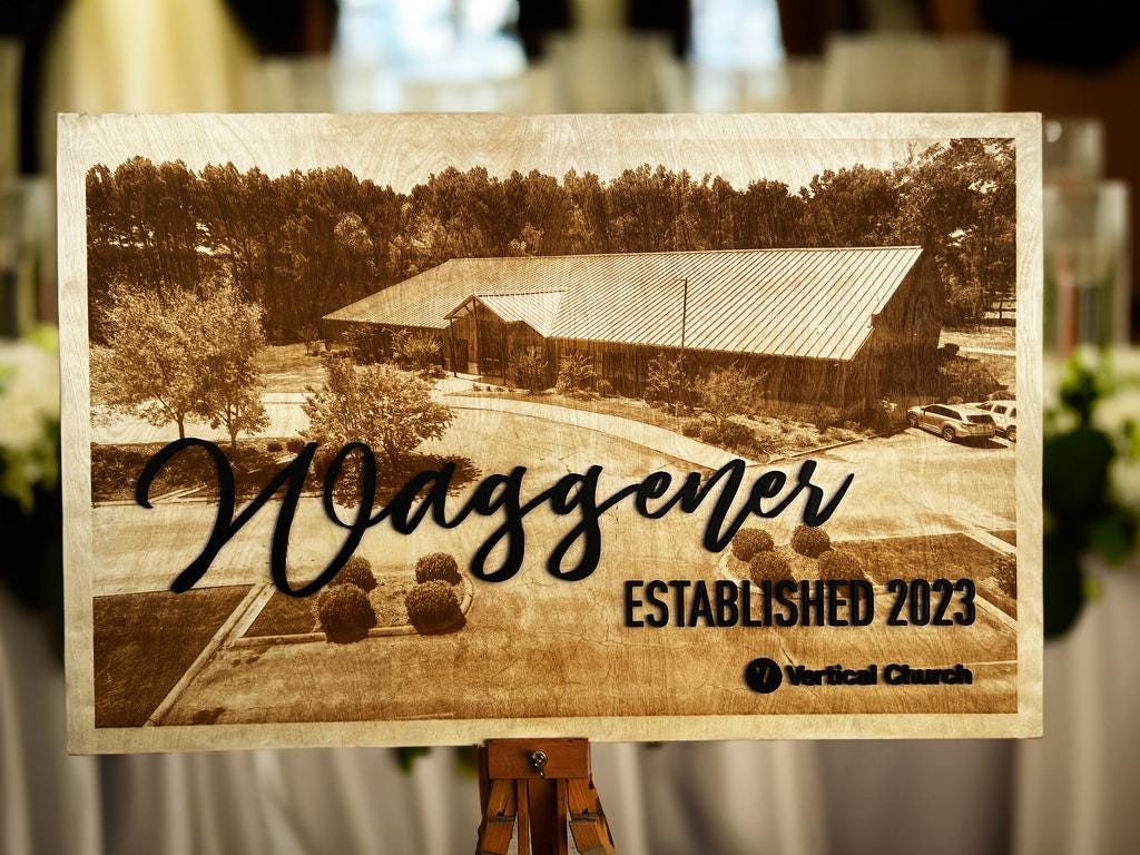 Custom Laser Engraved Wedding Sign | Personalized Birch Wood Decor | Two-Layered Design for Reception or Gift