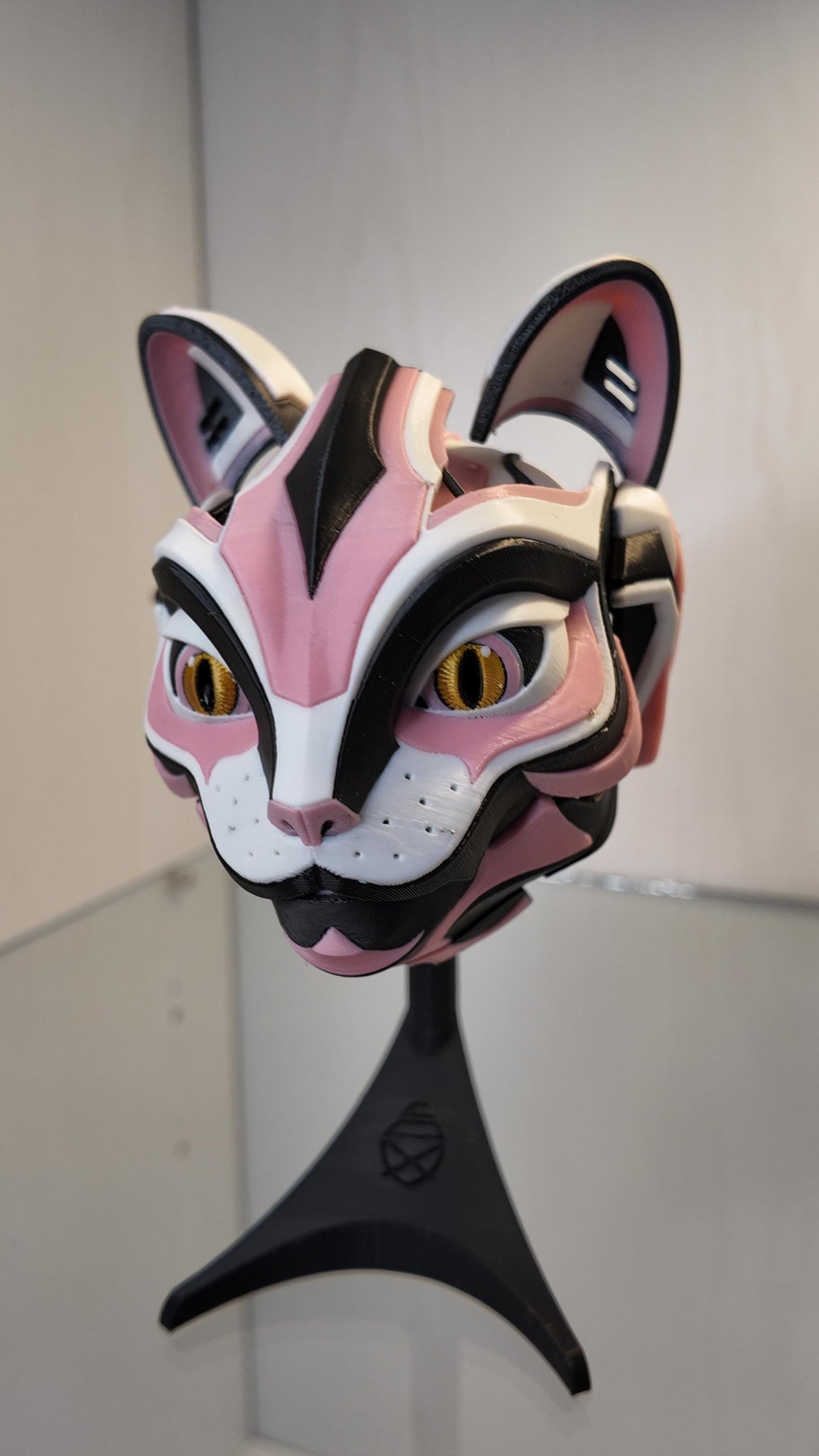 Exclusive Cat Bot Head | Articulating Print | Wall or Desk Mounted | Kitty Robot Gift Idea Catbot Mask Helmet Moving Kid Pipe Cox Skull