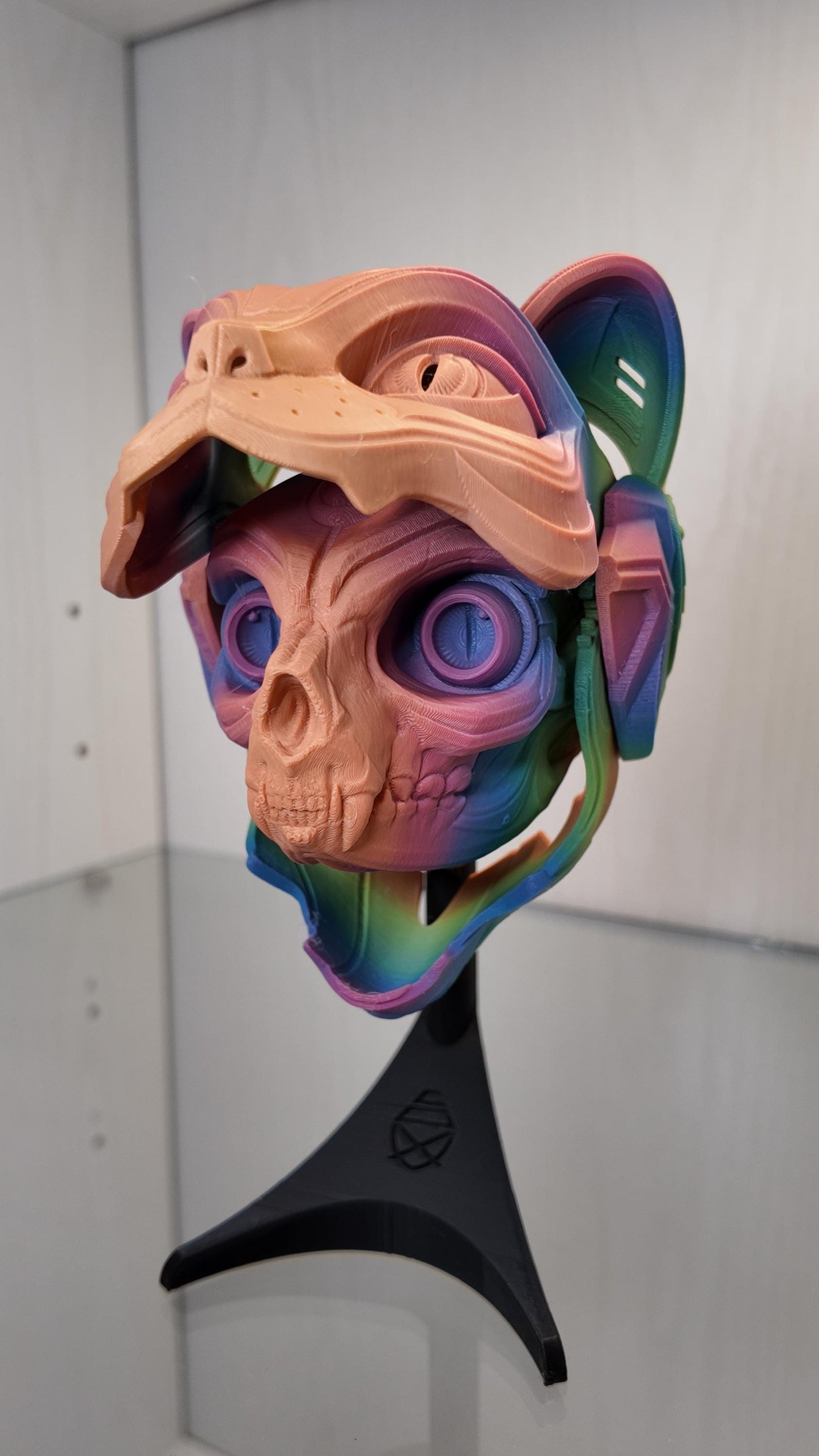 Exclusive Cat Bot Head | Articulating Print | Wall or Desk Mounted | Kitty Robot Gift Idea Catbot Mask Helmet Moving Kid Pipe Cox Skull