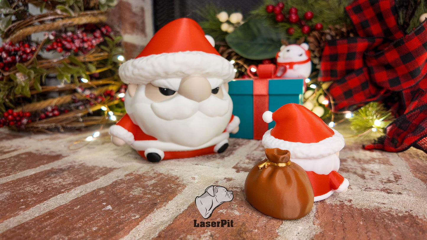 Christmas Grumpy Santa Figurine – Perfect for Collectors or Holiday Decor | Grumpii Print Gift Xmas Merry Christmas