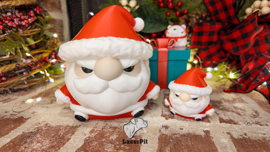 Christmas Grumpy Santa Figurine – Perfect for Collectors or Holiday Decor | Grumpii Print Gift Xmas Merry Christmas