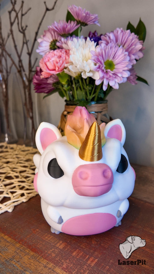 Grumpy Unicorn Figurine | Unii Grumpii 3D Print Mythological Creature Collectable Decor Gift Multicolor Print Cute Adorable Horse
